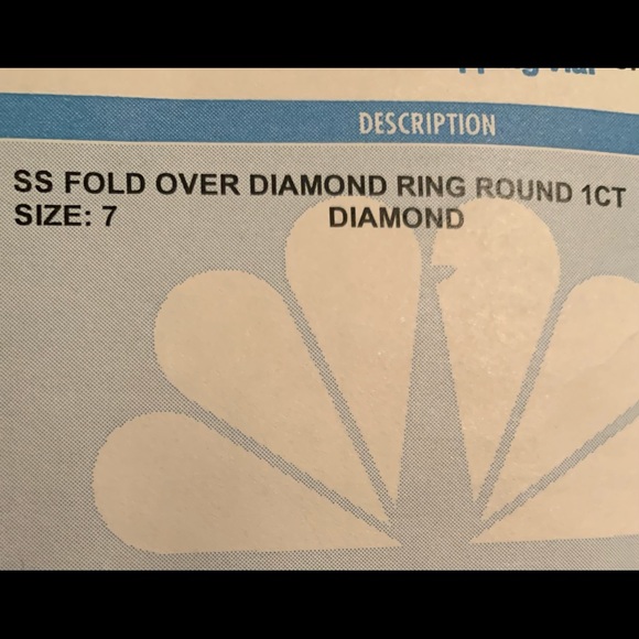 1 ct genuine diamond sterling silver fold over wave ring - Picture 6 of 6